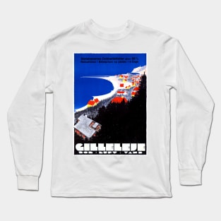 Vintage Travel Poster Denmark Gilleleje Sol Luft Vand Long Sleeve T-Shirt